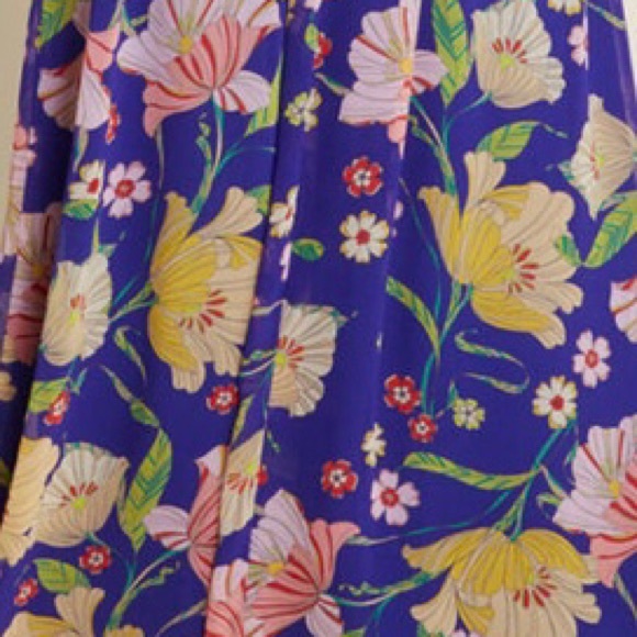 Blue Floral Chiffon Maxi Dress🌼 - Picture 3 of 3